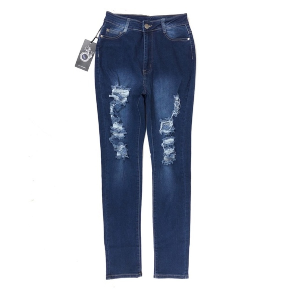 BOB Distressed High-Waist Stretch Skinny Jean